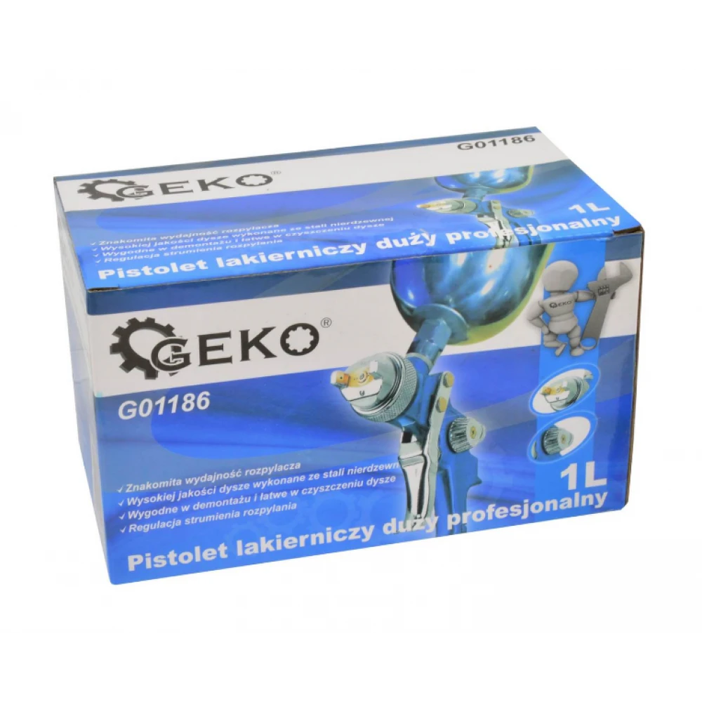 Пистолет PROFI - метален резервоар 1000 мл GEKO G01186