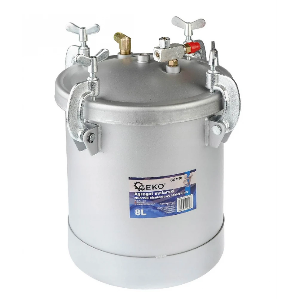 Бояджийски агрегат - резервоар под налягане лак 8 литра GEKO G01191