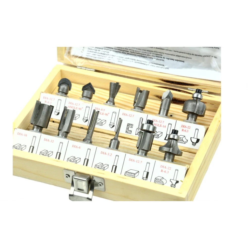 Комплект фрезери за оберфреза, 12 бр., 8 мм - G01200