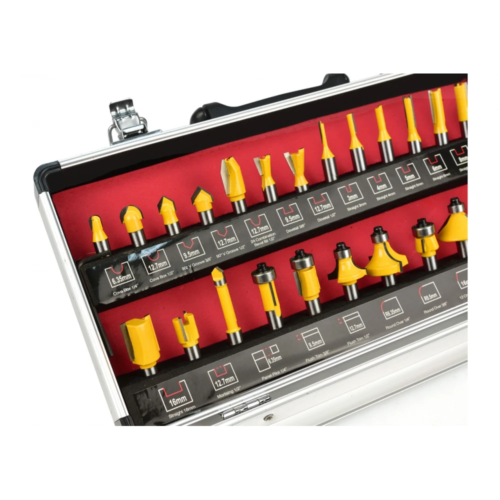 Комплект фрезери за дърво, 25 бр. - G01203