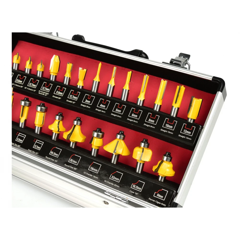 Комплект фрезери за дърво, 25 бр. - G01203