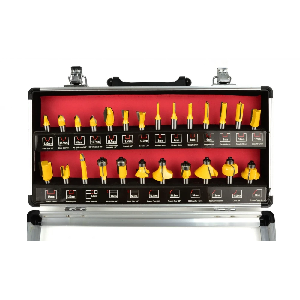 Комплект фрезери за дърво, 25 бр. - G01203