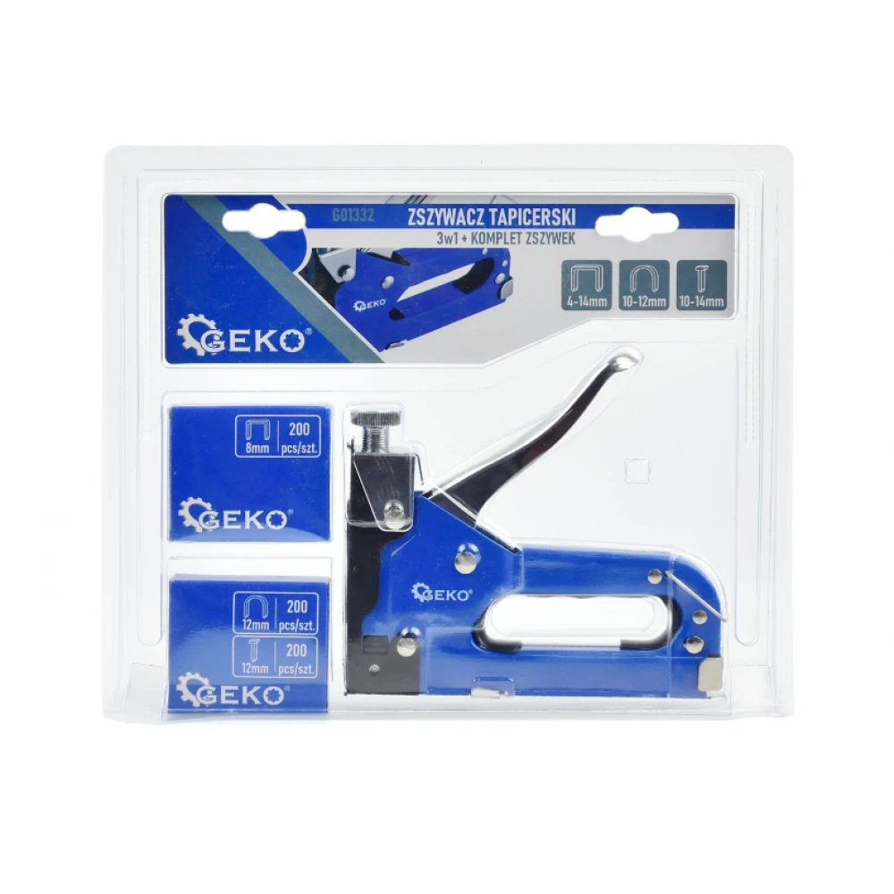 Ръчен такер 3 в 1, с консумативи 600 броя, 4-14 мм - G01332