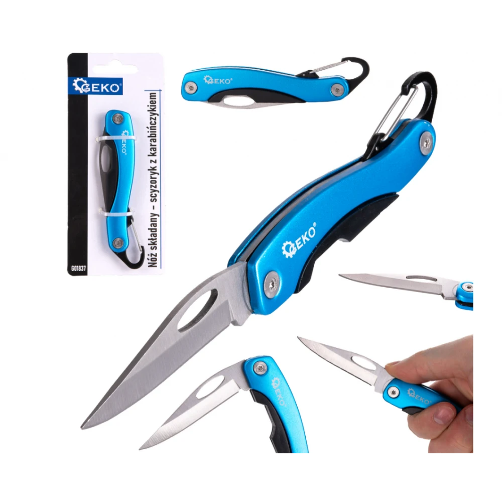 Сгъваем джобен нож с карабинер - G01837