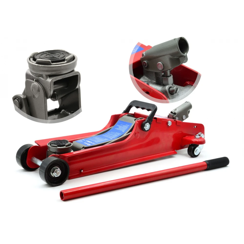 Хидравличен нископрофилен крик 2.5 тона + гума GEKO G02046