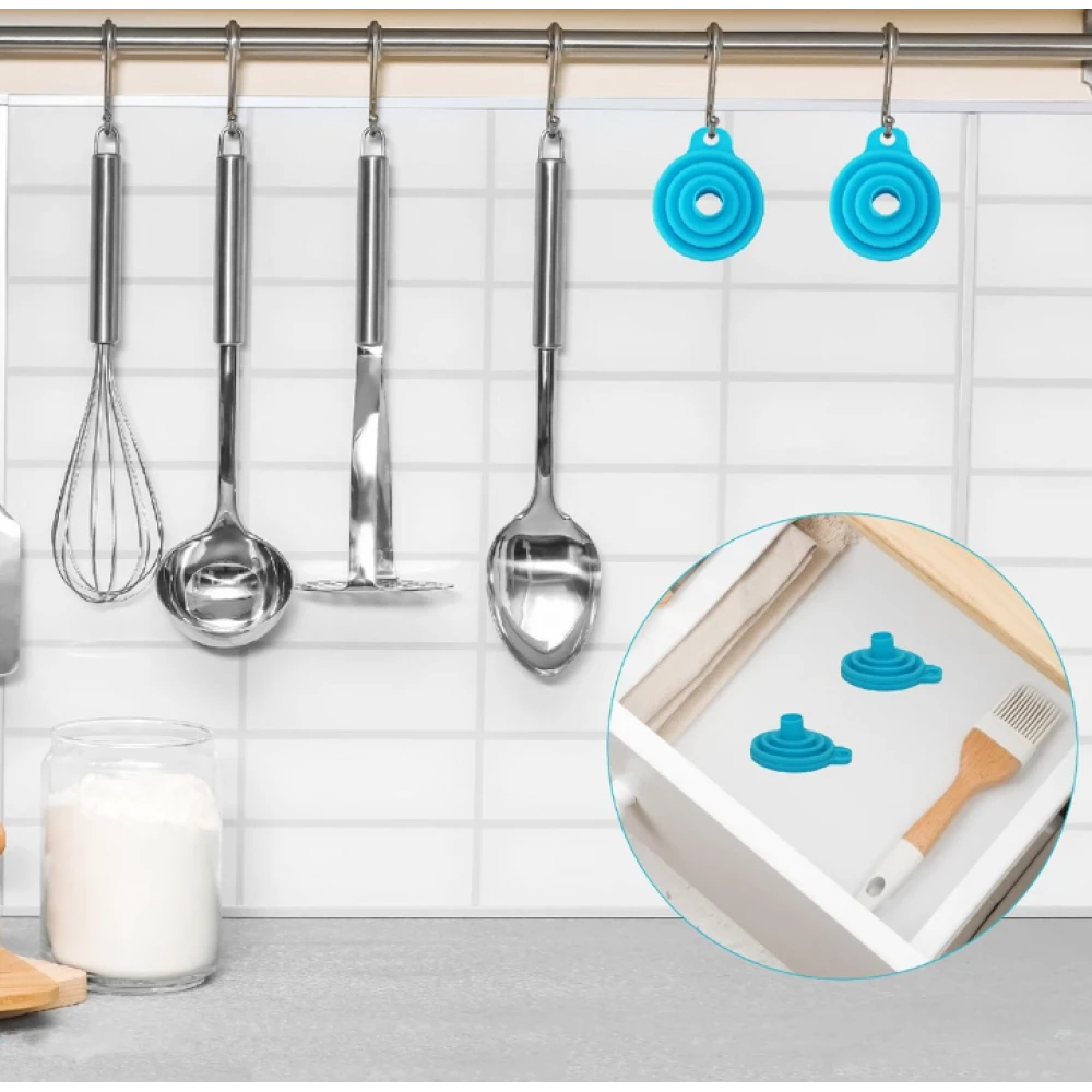 Универсална сгъваема силиконова фуния, 70 мм - G02157