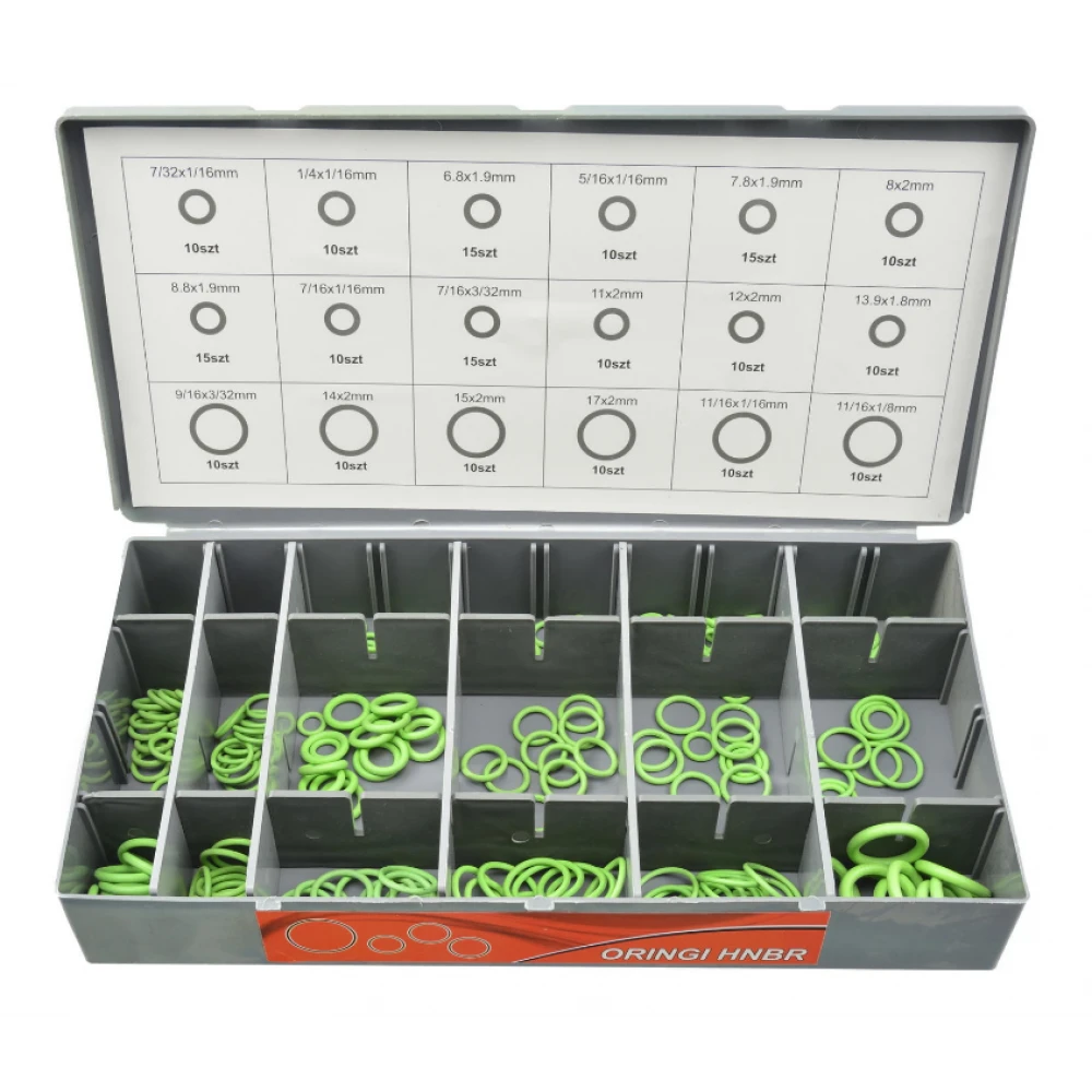 Комплект уплътнители О-пръстени HNBR, SAE, метрични 900 бр. GEKO G02801