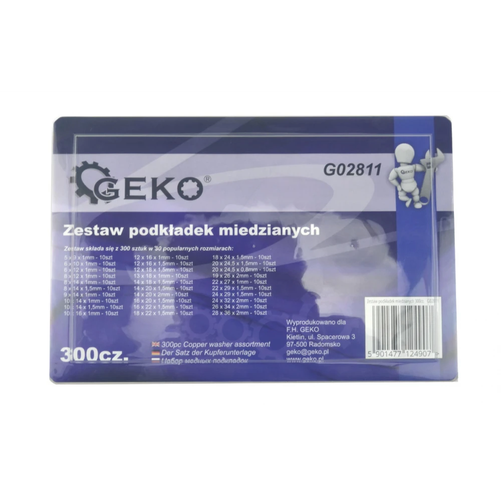 Комплект медни шайби / дифтунги 300 броя - GEKO G02811