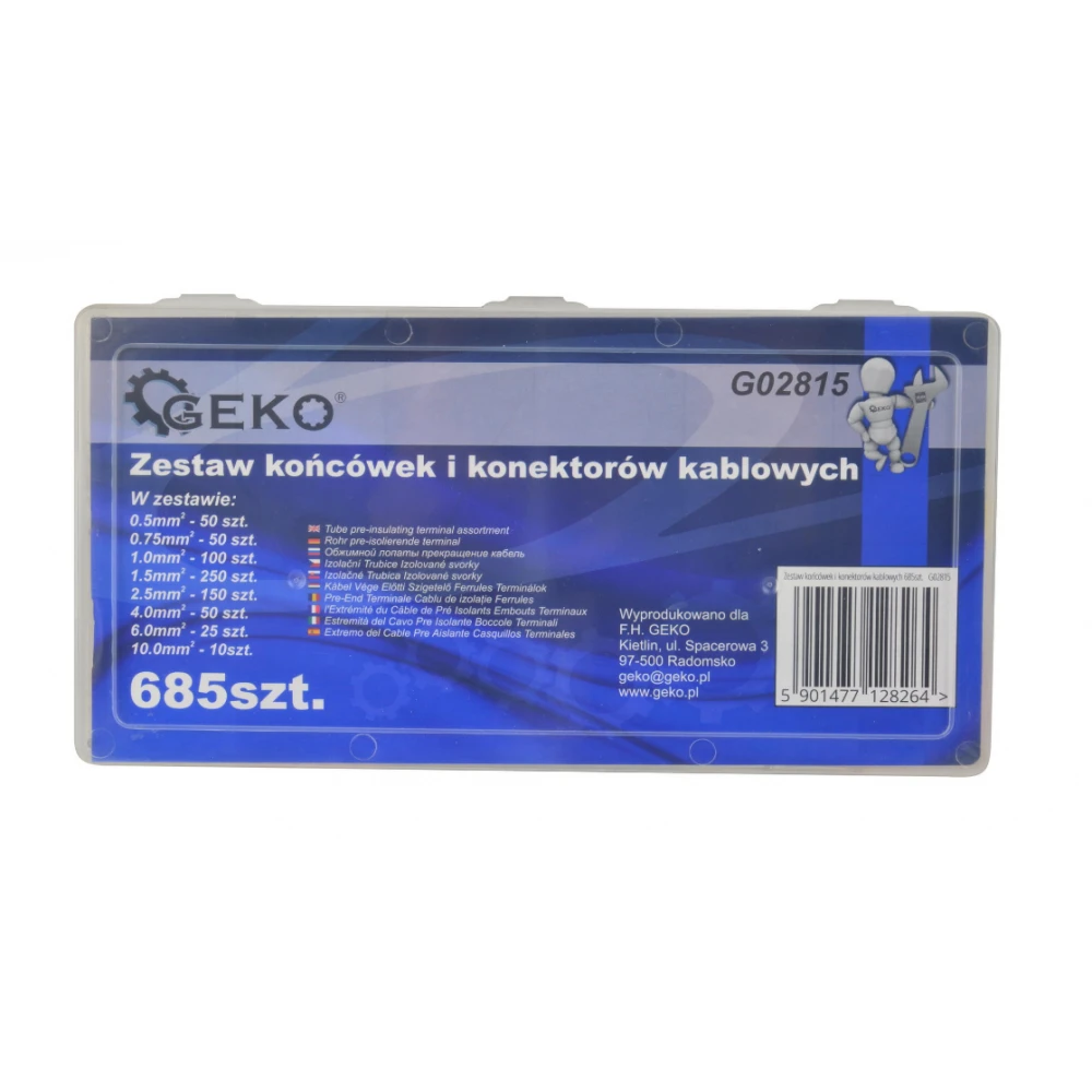Комплект кабелни клеми и конектори 685 бр. - GEKO G02815
