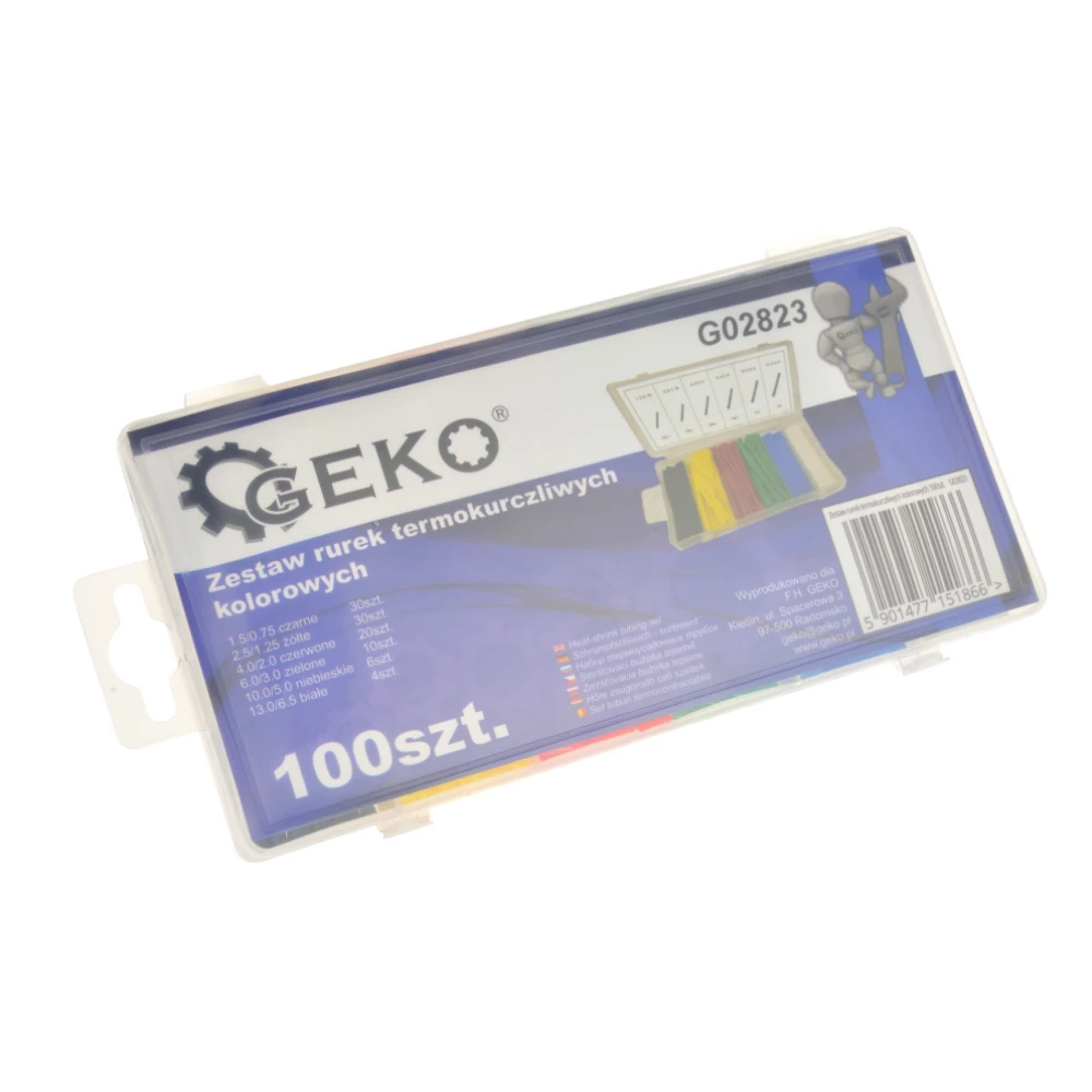 Комплект цветни термосвиваеми тръби 100 бр. GEKO G02823