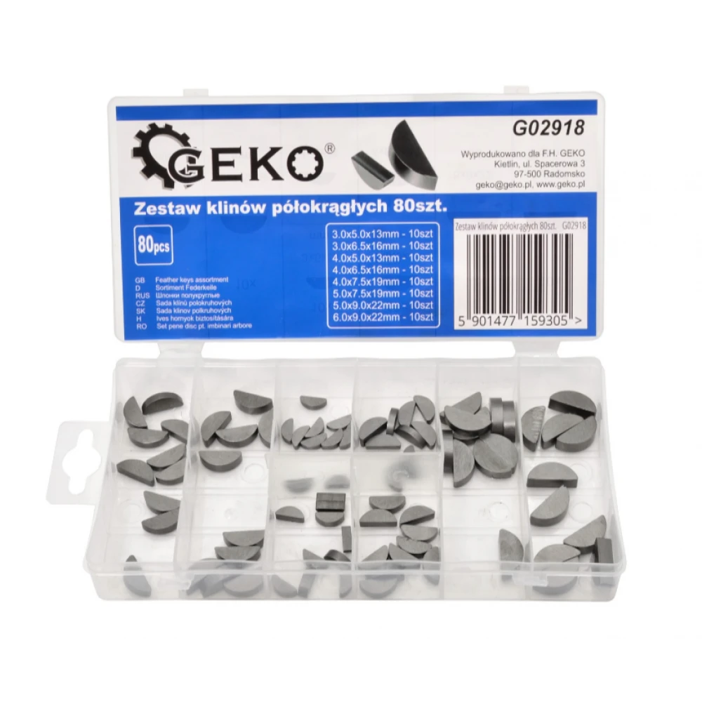 Комплект полукръгли клинове 80 бр. GEKO G02918