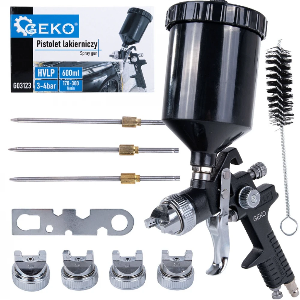 Пистолет за боядисване HVLP с 4 дюзи 1,3-1,4-1,7-2,0мм G03123