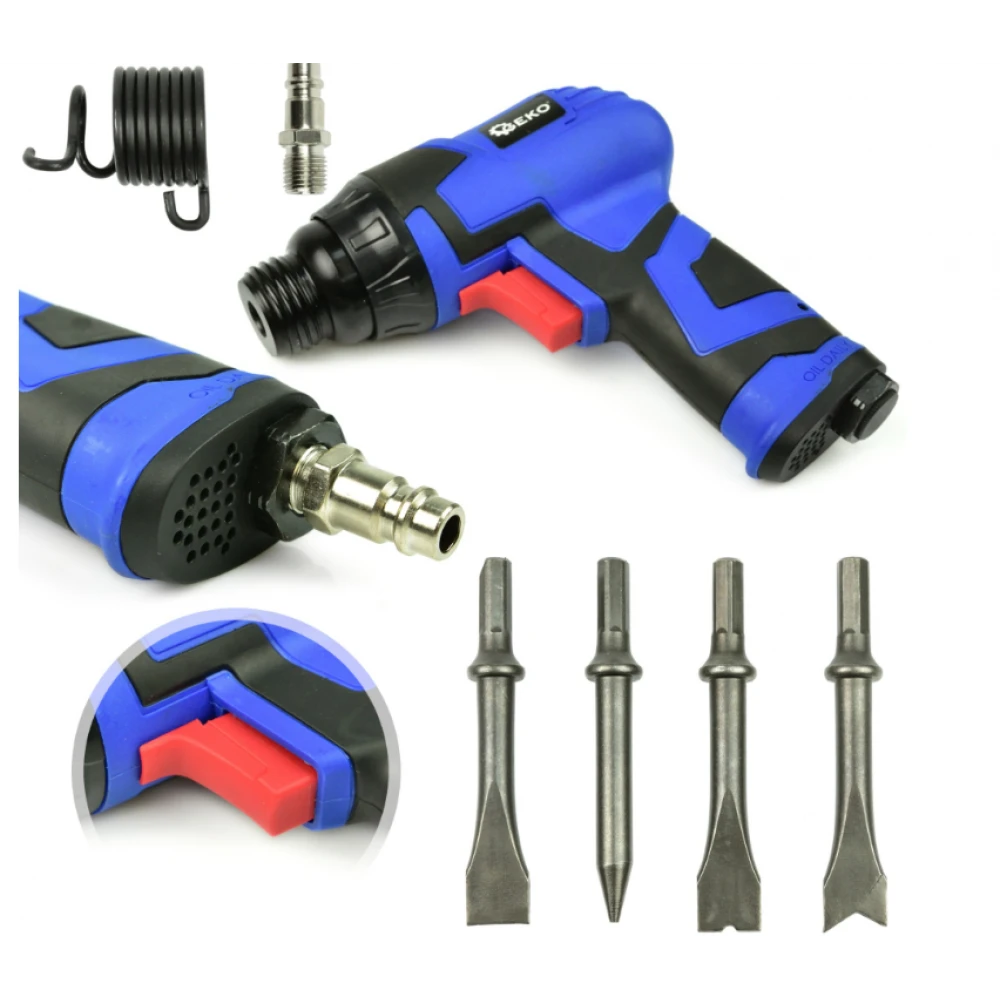 Пневматичен чук с комплект от 4 накрайника GEKO G03147