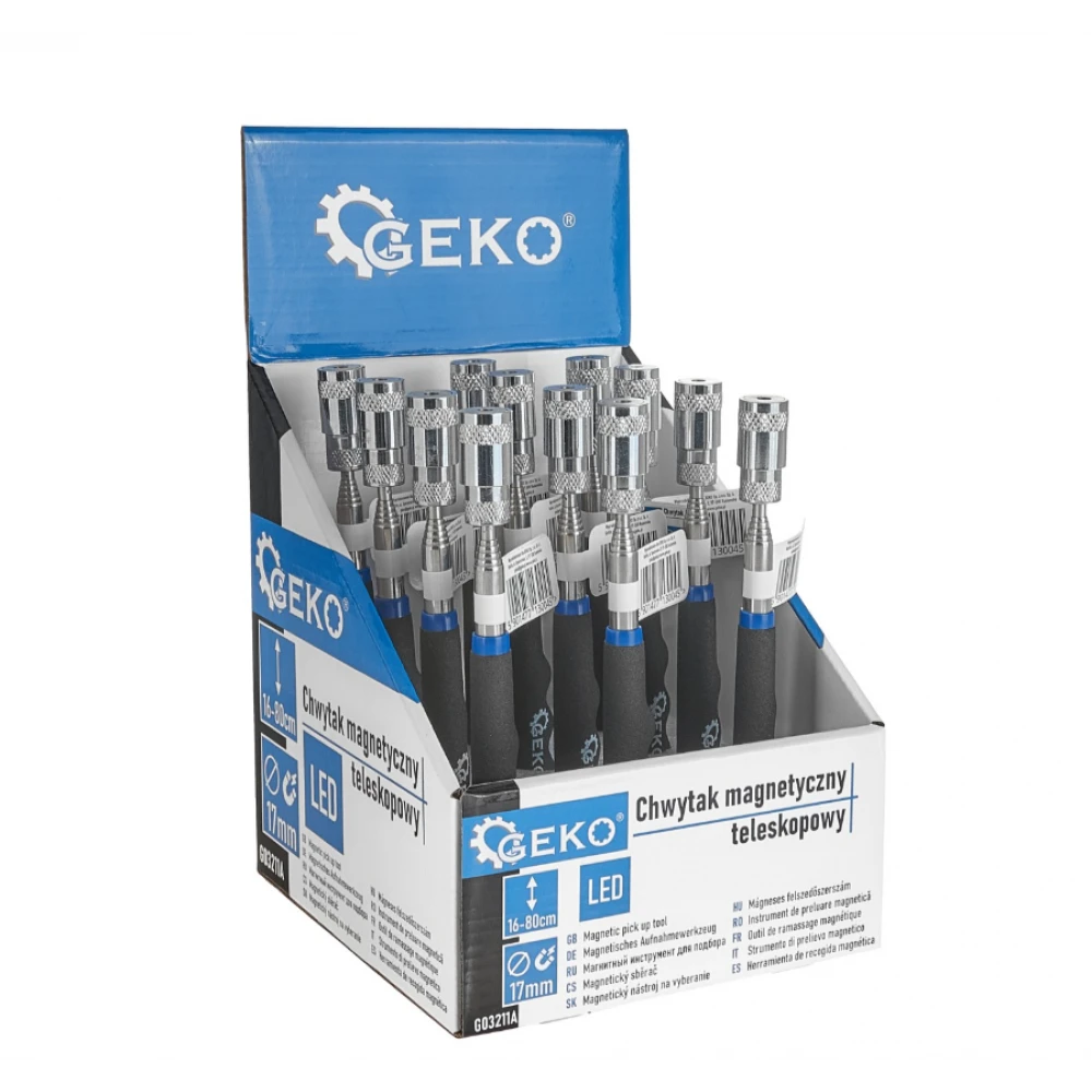 Телескопичен магнитен грайфер + LED 80 см – дисплейна кутия - G03211A