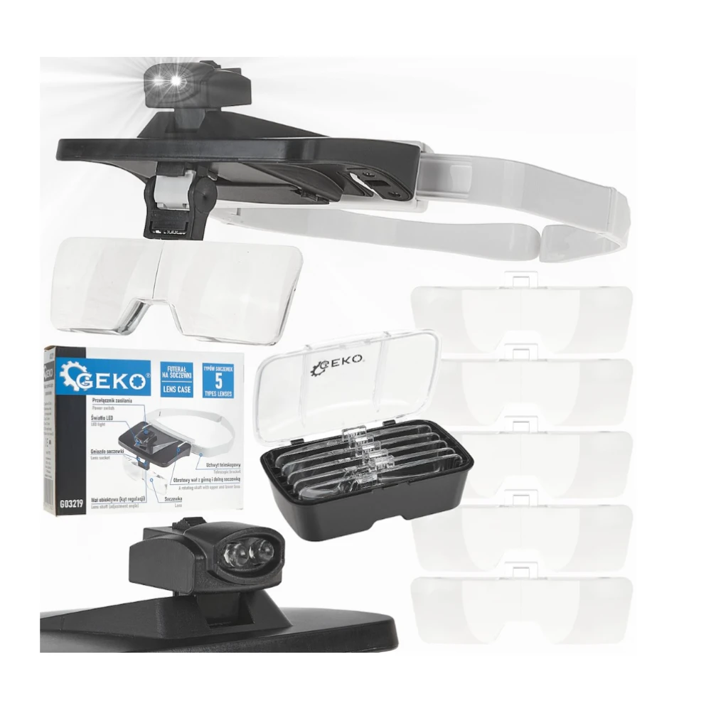 Лупа за глава тип челник с LED светлина - G03219