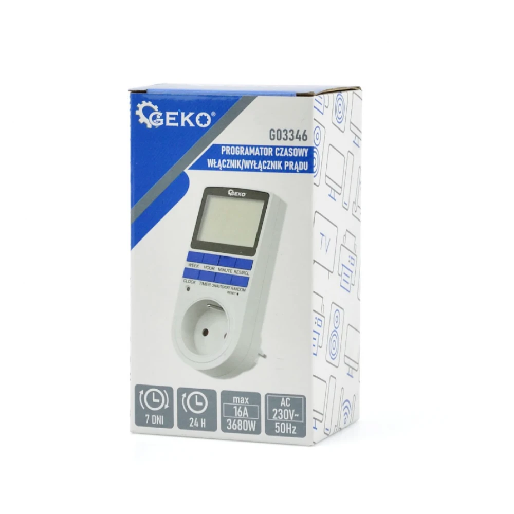 Контакт с таймер, превключвател за включване/изключване, 16 програми - G03346