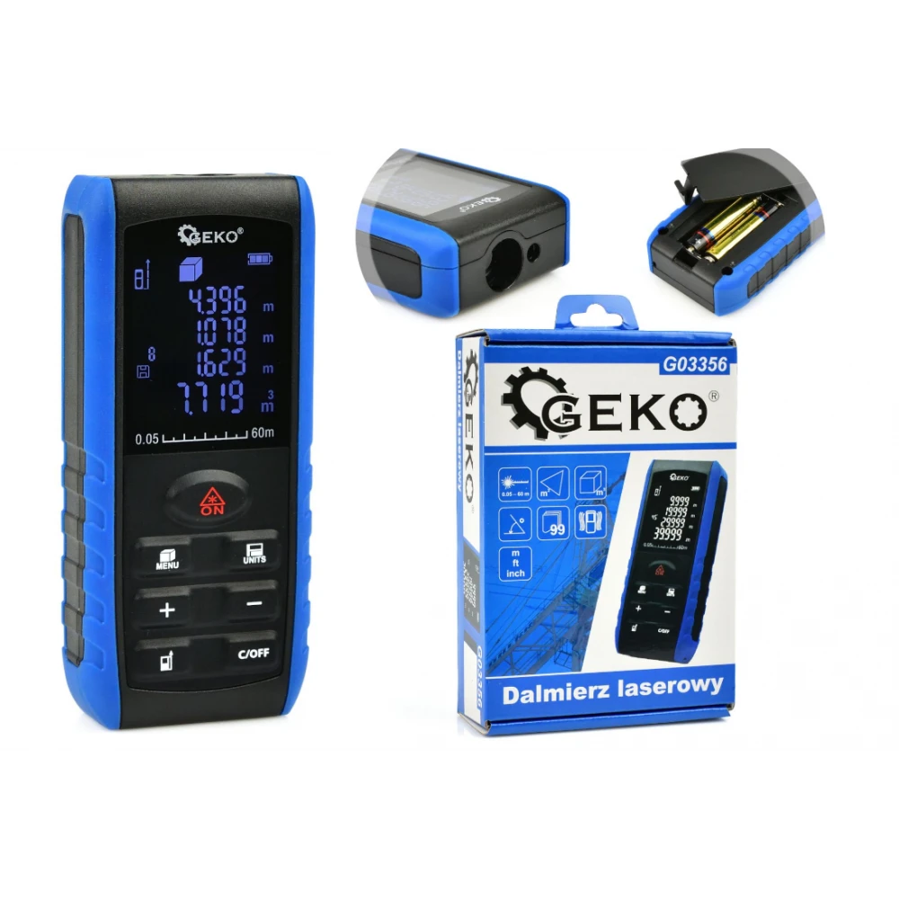 Лазерен далекомер 60 м LCD HD - GEKO G03356