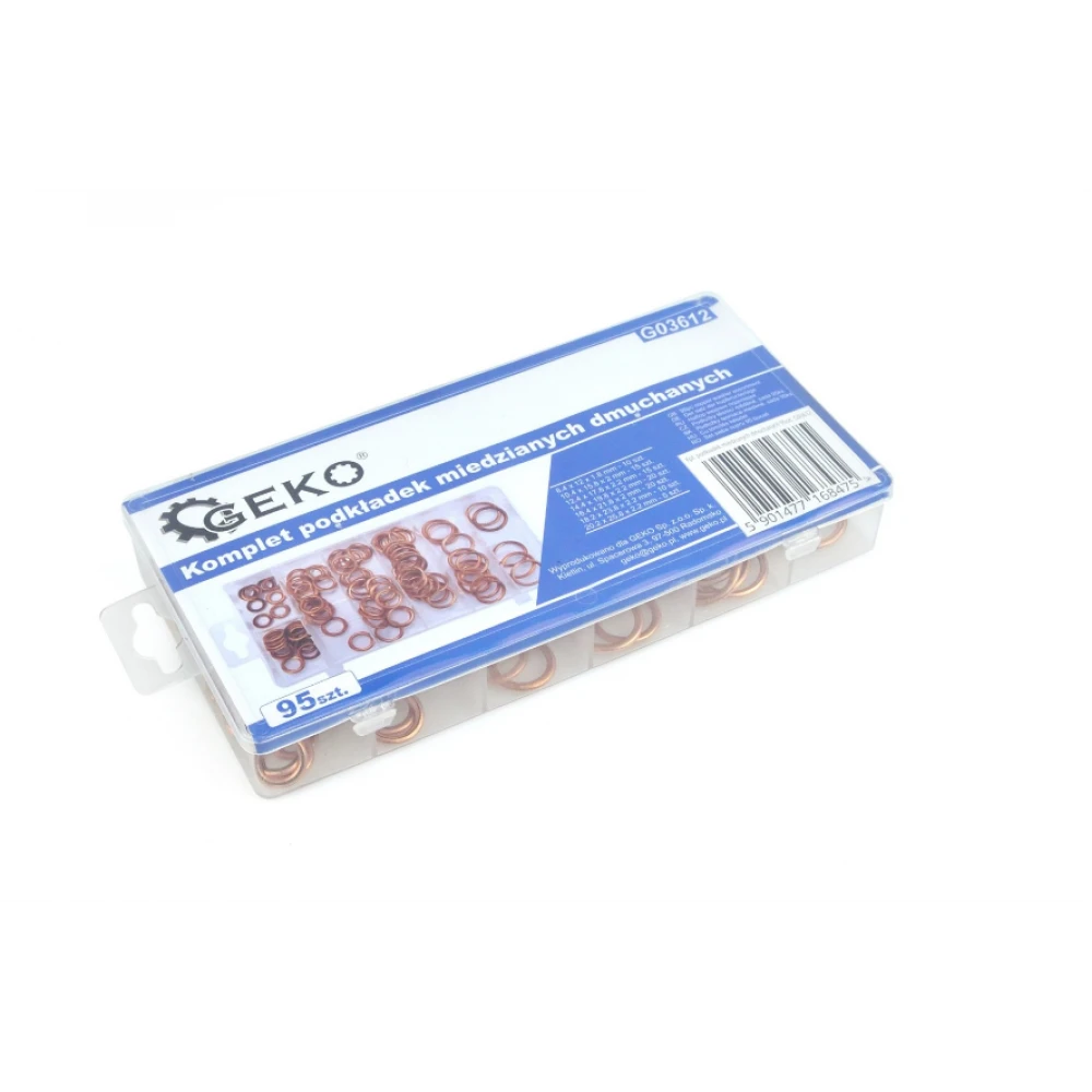 Комплект медни шайби, 7 размера, 95 броя - G03612