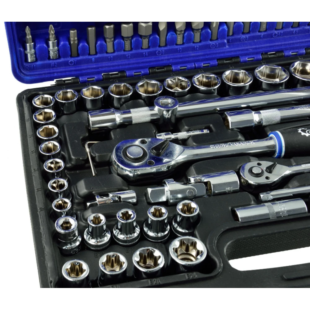 Комплект накидни и торкс ключове 1/2" и 1/4" 108 бр. GEKO G10101