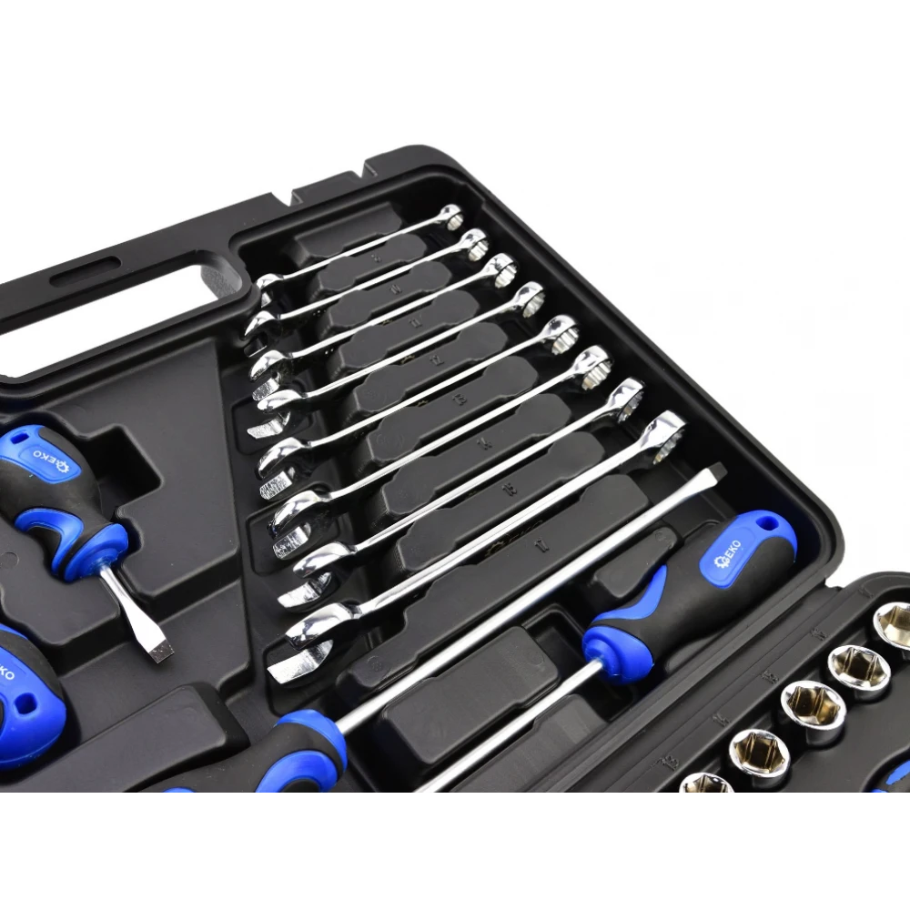 Комплект инструменти, 73 броя, 1/4", 3/8", Cr-V стомана - G10108