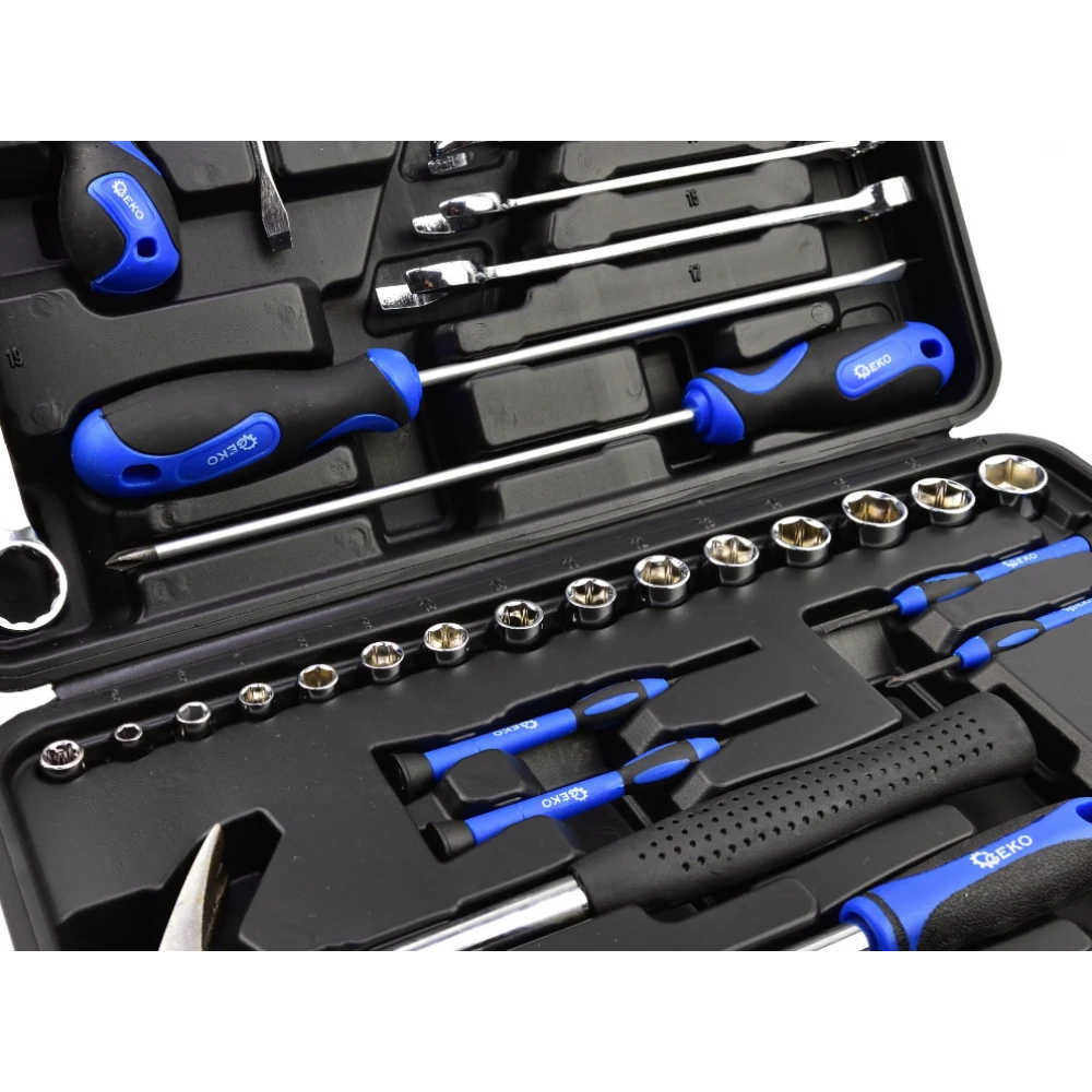 Комплект инструменти, 73 броя, 1/4", 3/8", Cr-V стомана - G10108