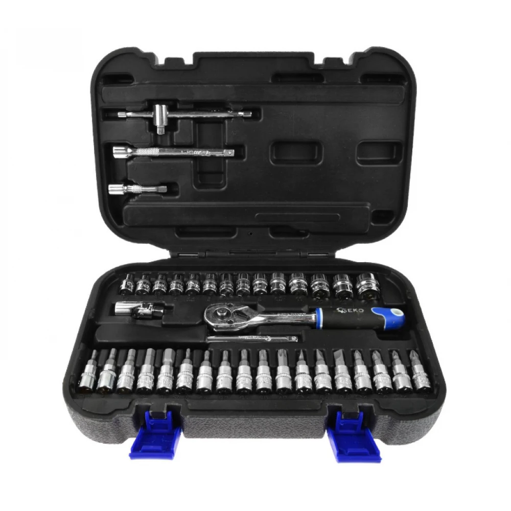 Комплект гаечни ключове 1/4" 38 части GEKO G10152
