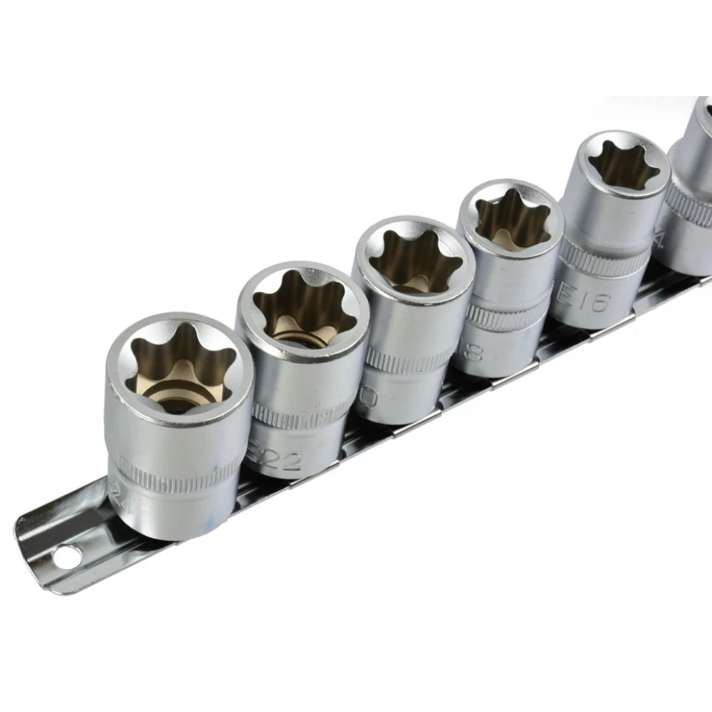 Комплект фасунги TORX E10-E24 CrV 1/2" Drive 10 бр. - GEKO G10160