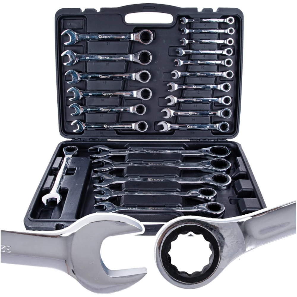 К-кт звездогаечни ключове с тресчотка 22 броя 6-32 мм G10341