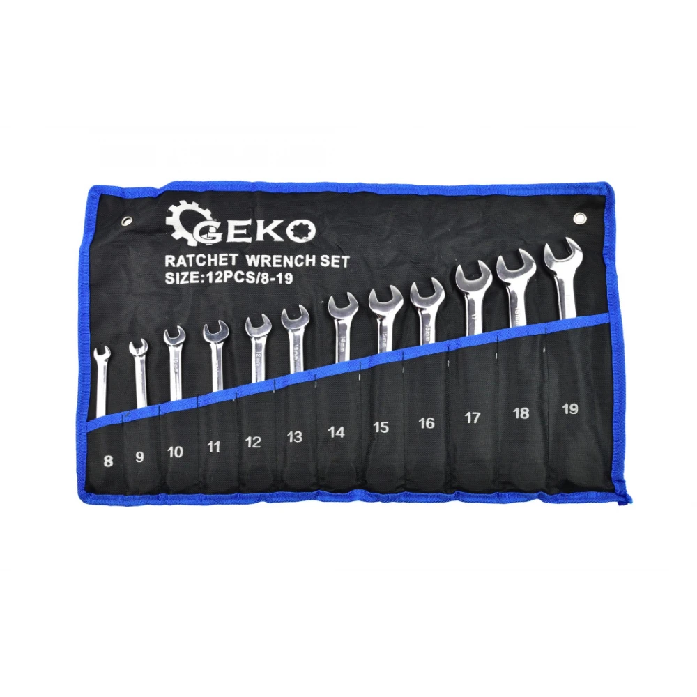 Комплект звездогаечни ключове с тресчотка 12 броя 8-19 мм G10343