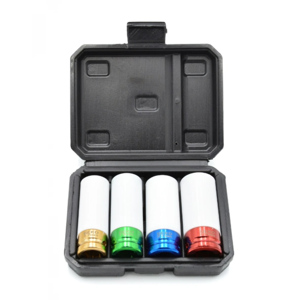 Комплект ударни накрайници за лети джанти 4 бр. 17 мм,19 мм, 21 мм, 22 мм GEKO G10511