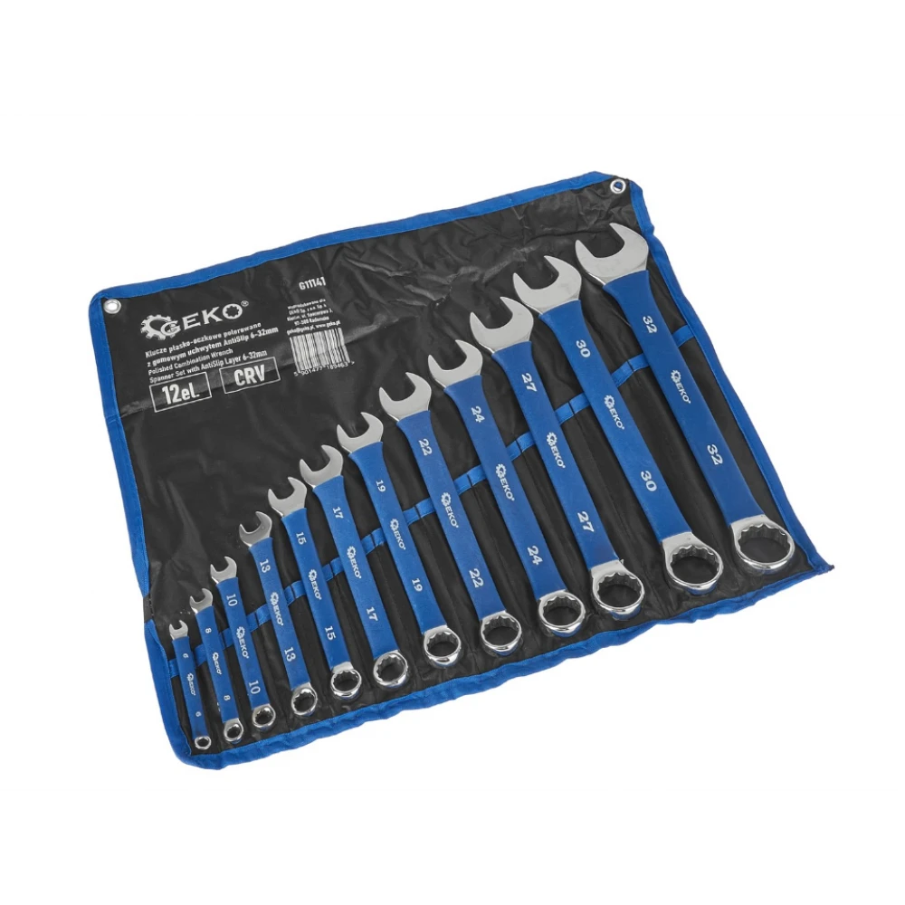 Комплект звездогаечни ключове с гумена дръжка 6-32 мм G11141