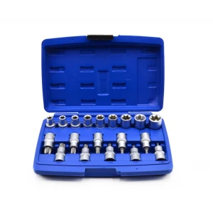 Комплект накрайници и битове TORX 1/2" 19 бр. GEKO G13565