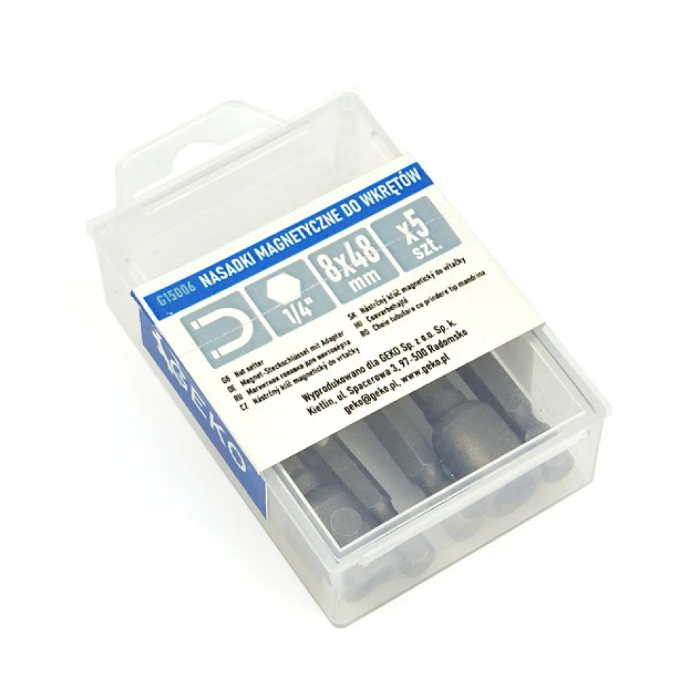 Комплект магнитни адаптери за вложки 8x48 мм, 1/4", 5 бр. - G15006