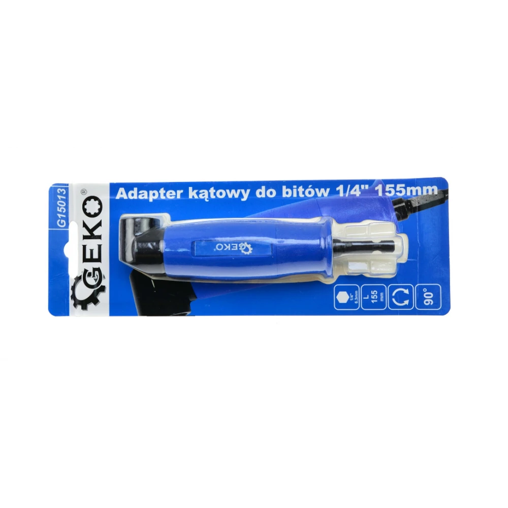 Ъглов адаптер за битове 1/4" 155 мм GEKO G15013