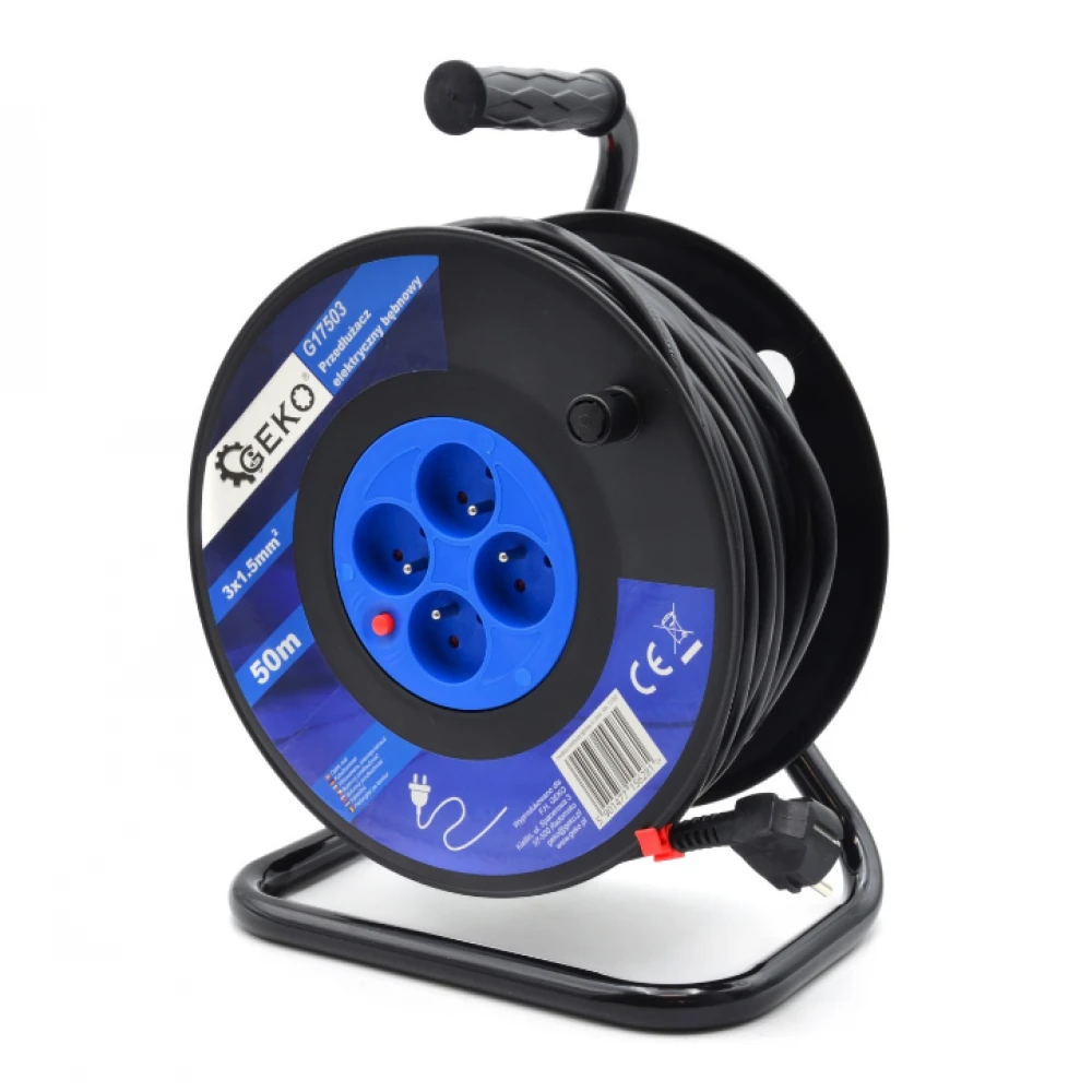 Електрически кабел на макара 3х1.5 мм2, 50 м - GEKO G17503