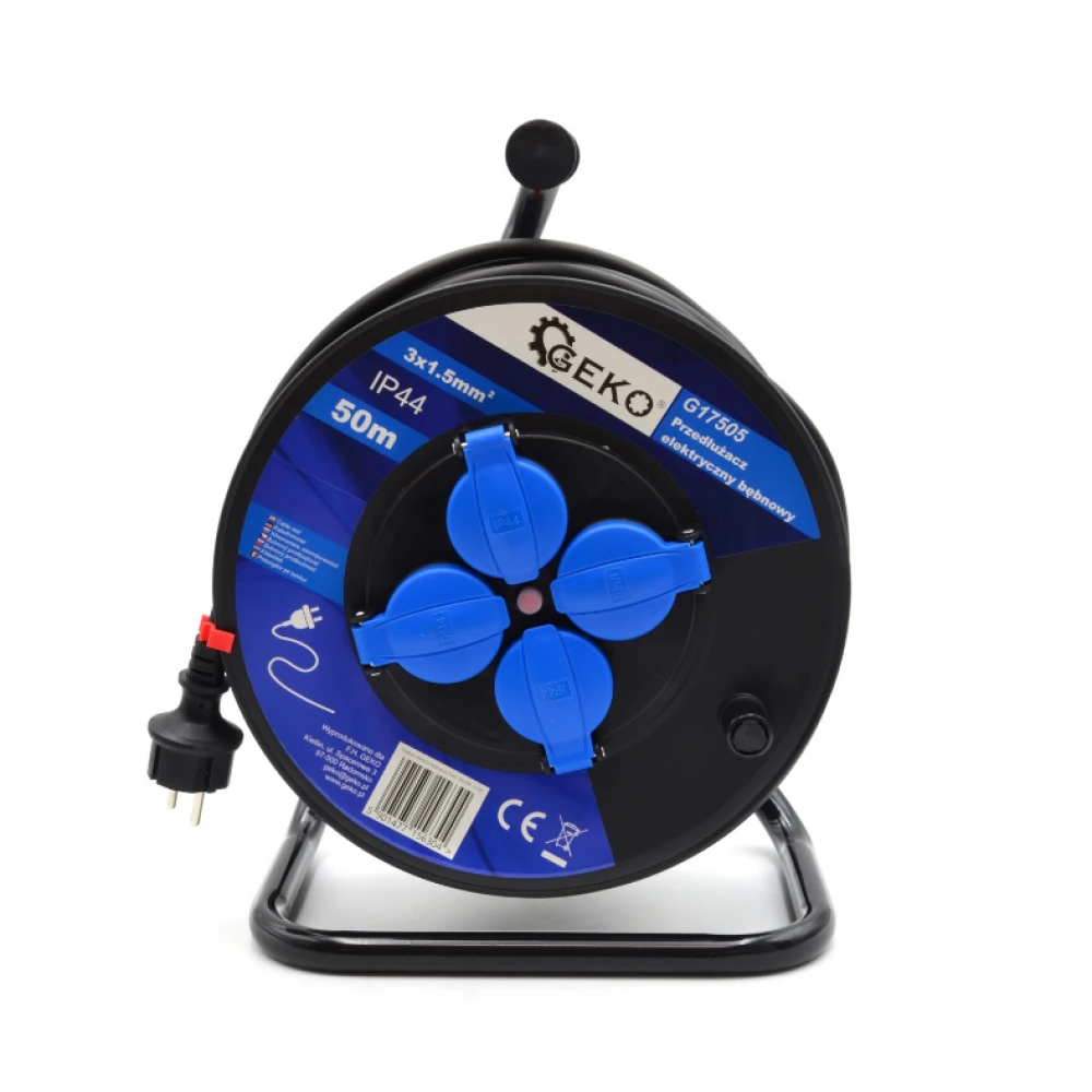 Удължител на макара с кабел, 50 метра, IP44, 3x1.5 мм² - G17505