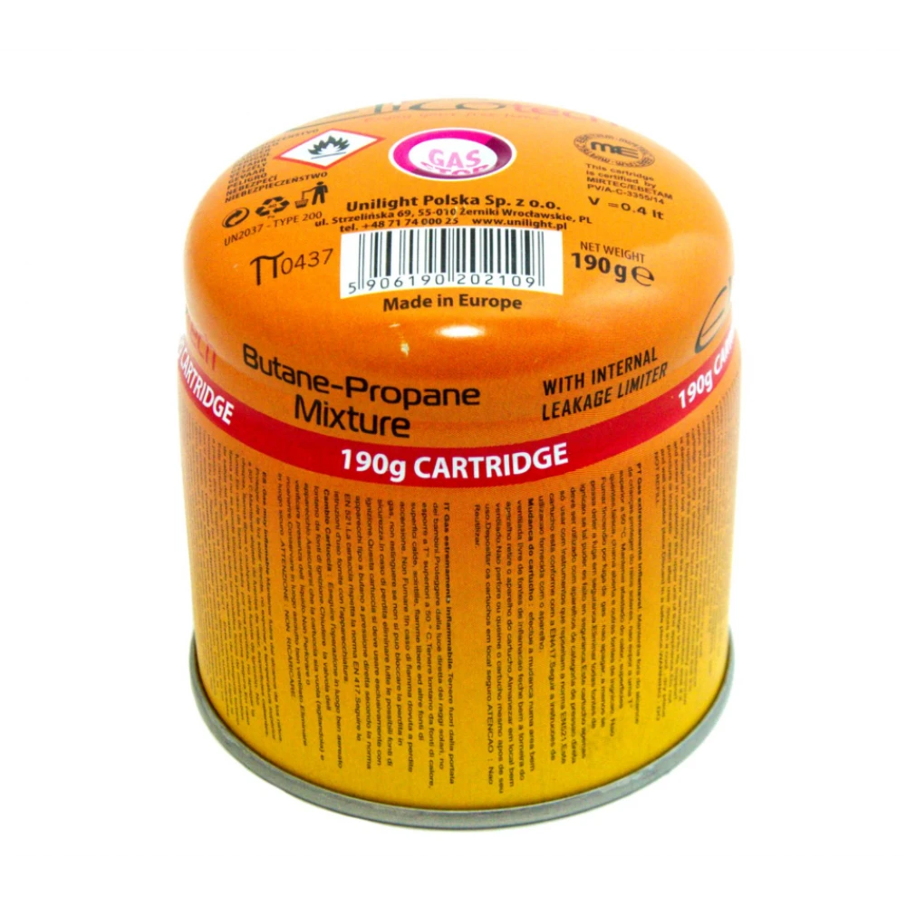 Пропан бутан патрон 190 грама за газова горелка - G20075