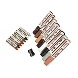 Комплект за ремонт на мебели, врати, дърво 17 части - G30147