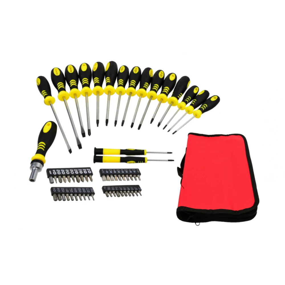 Комплект отвертки 59 бр. CRV GEKO (черен/жълт) G30558