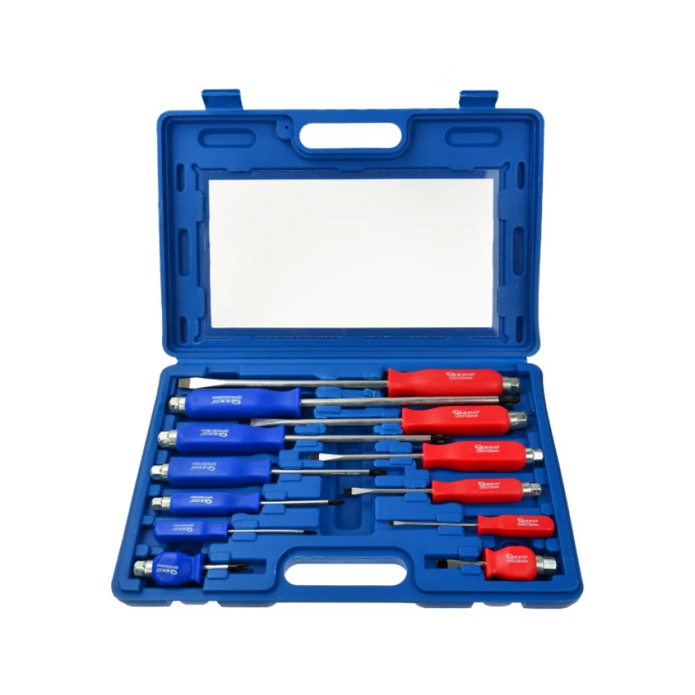 Комплект ударни отвертки 12 броя CRV в куфар GEKO G30585
