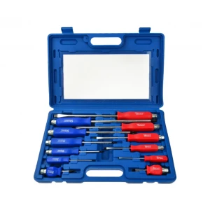 Комплект ударни отвертки 12 броя CRV в куфар GEKO G30585