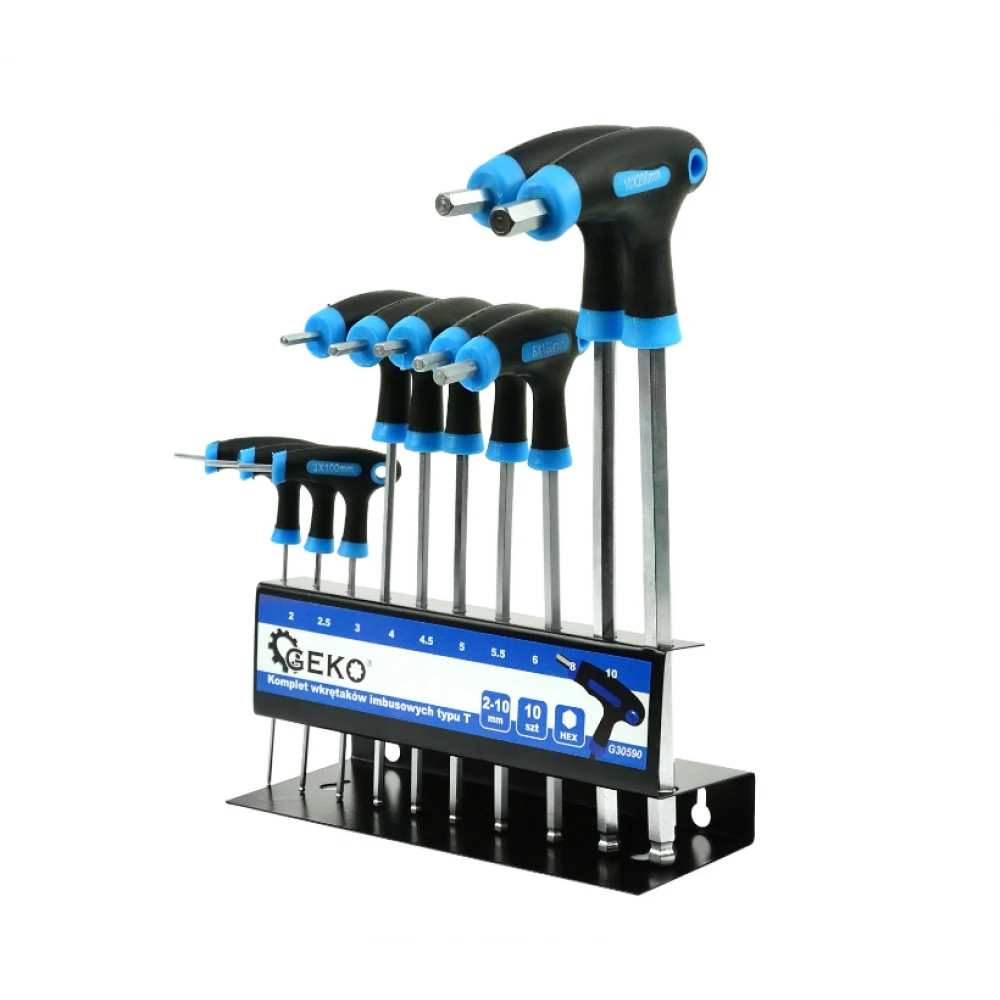 Комплект отвертки, тип T, 2-10 мм, 10 броя шестограми HEX - G30590