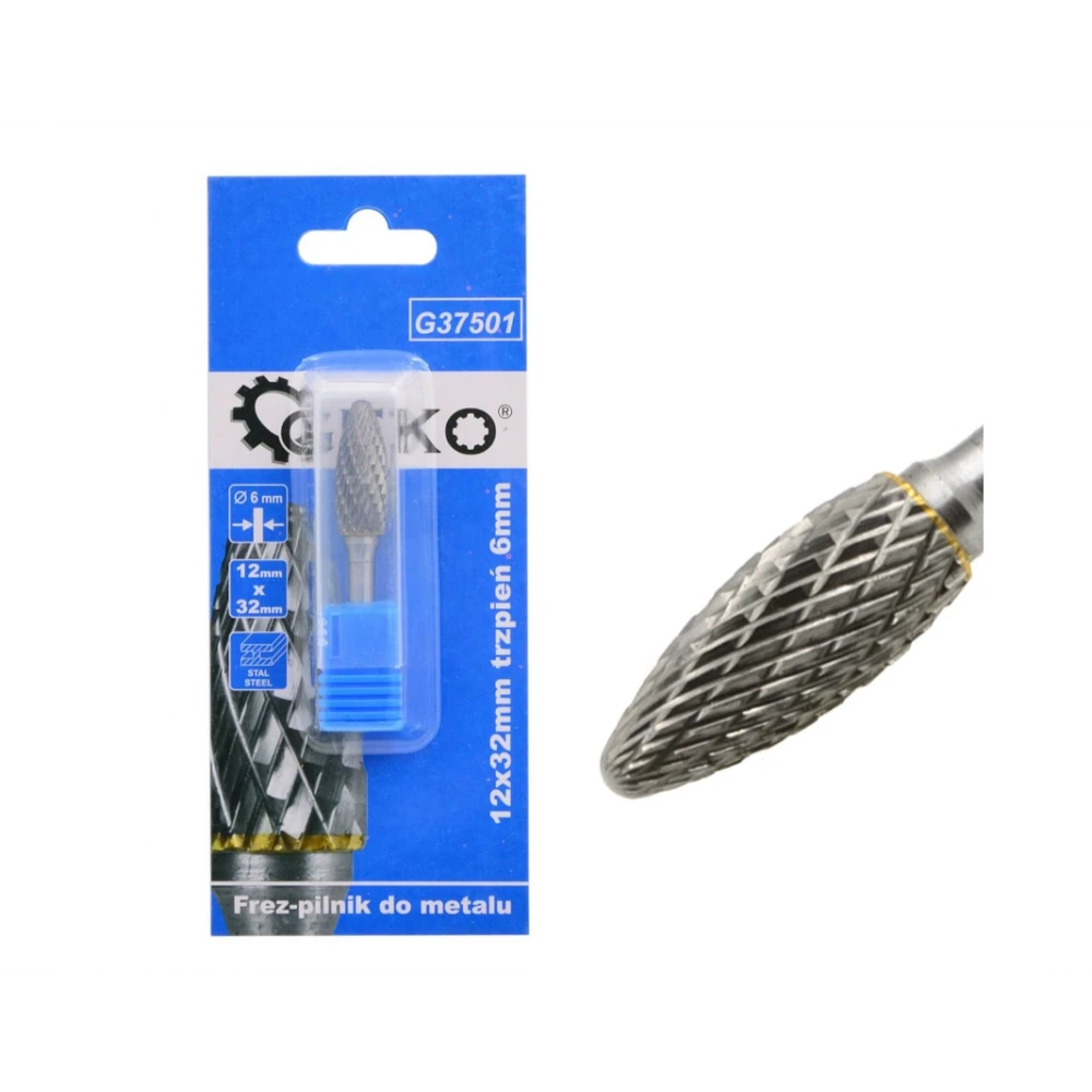 Фреза-пила за метал, волфрамов карбид, 12х32 мм, стебло 6 мм - G37501