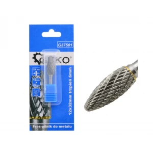 Фреза-пила за метал, волфрамов карбид, 12х32 мм, стебло 6 мм - G37501