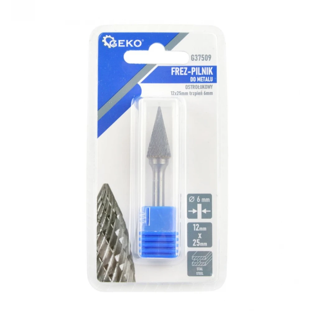 Фрезерна пила за метал, 12х25 мм, стебло 6 мм, (конична) - G37509