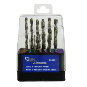 Комплект сребърни свредла за метал - GEKO 1.5-6.5/13 бр. G38211