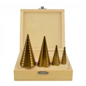 Комплект конични свредла HSS TiN 4 бр. (4-12,4-20,4-32,4-39) - GEKO G38503