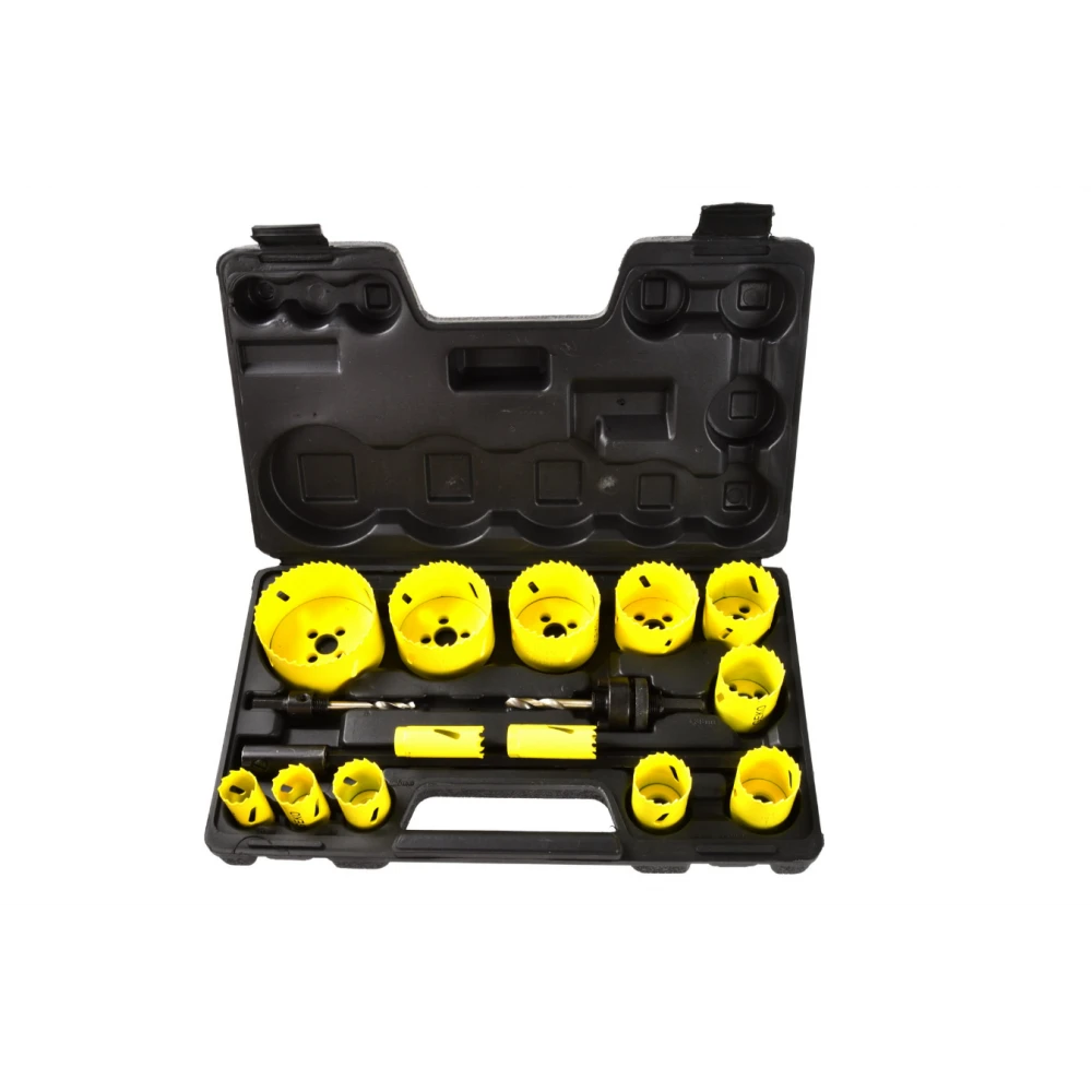 Комплект биметални боркорони за дърво и метал 17 броя G39998