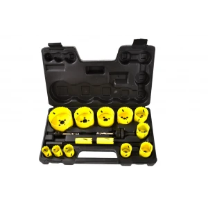 Комплект биметални боркорони за дърво и метал 17 броя G39998