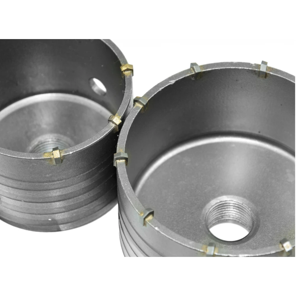 Комплект фрези / боркорони за бетон 9 части 30,40,65,80,100 мм+2 адаптера G40009